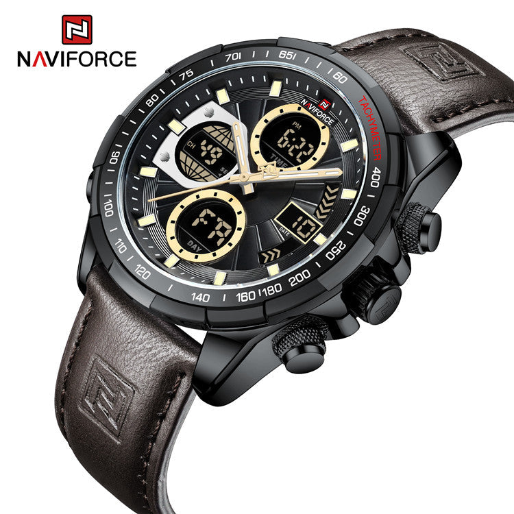 Naviforce Cuero Doble Hora Ref NF9197L