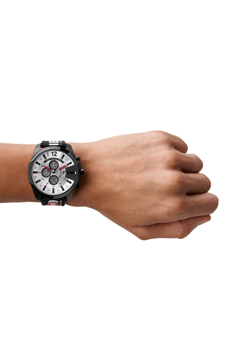 DIESEL HOMBRE MEGA CHIEF CRONOGRAFO CON CORREA EN NAILON NEGRA REF DZ4512