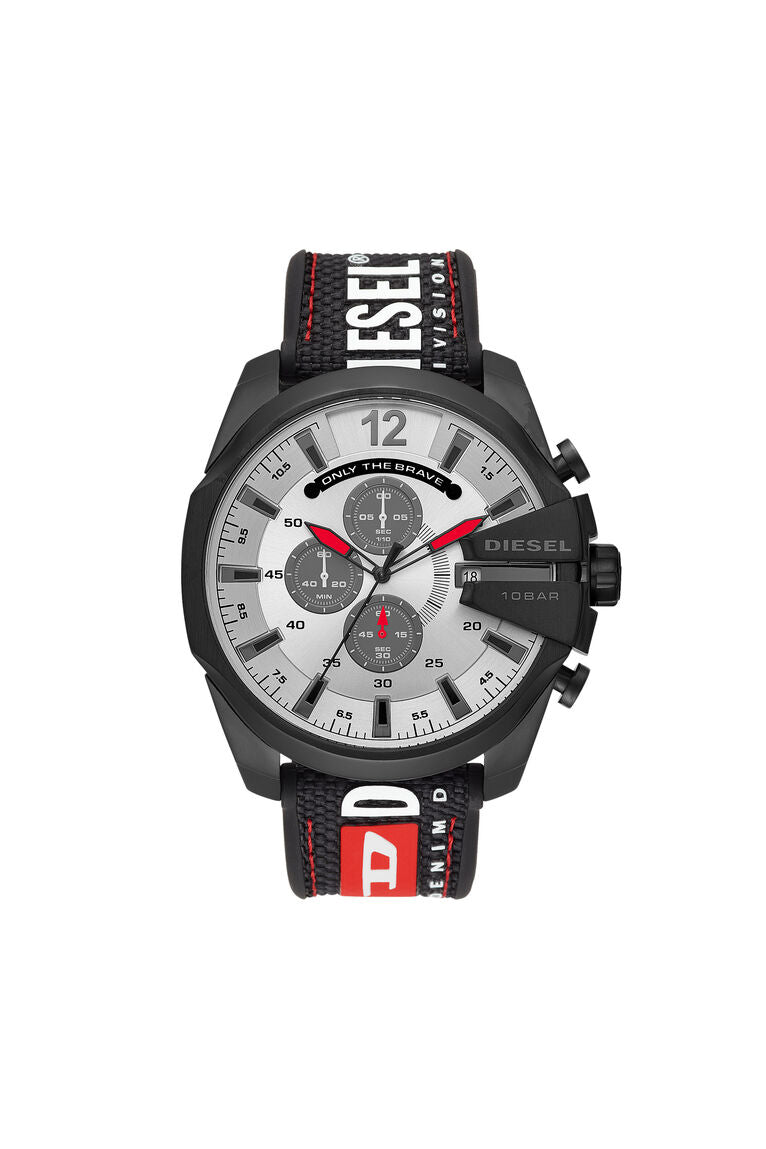 DIESEL HOMBRE MEGA CHIEF CRONOGRAFO CON CORREA EN NAILON NEGRA REF DZ4512