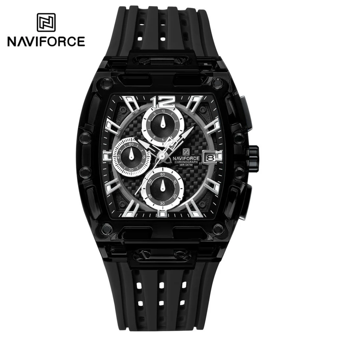 Naviforce Goma cronógrafo transparente NF7105