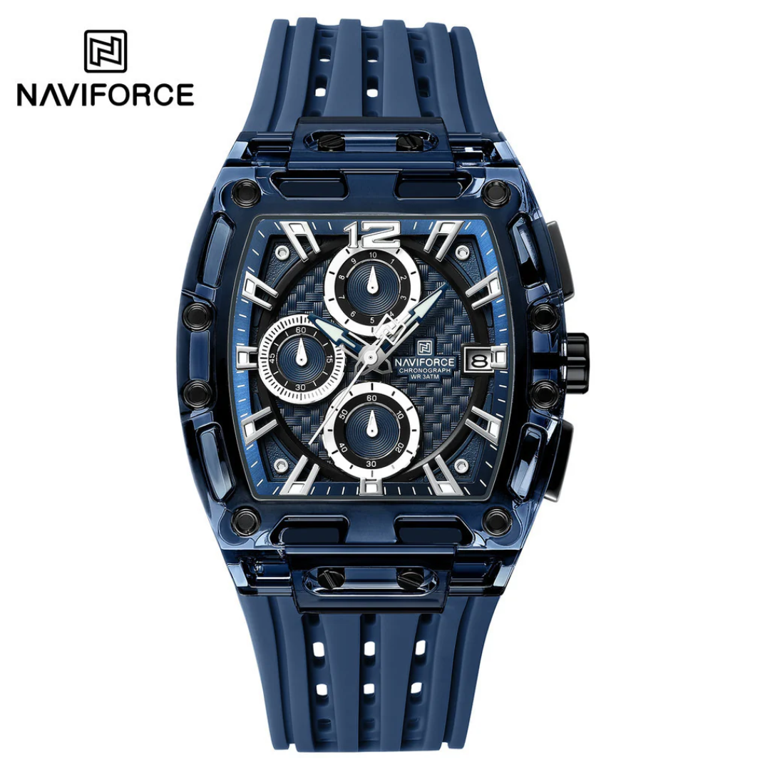 Naviforce Goma cronógrafo transparente NF7105