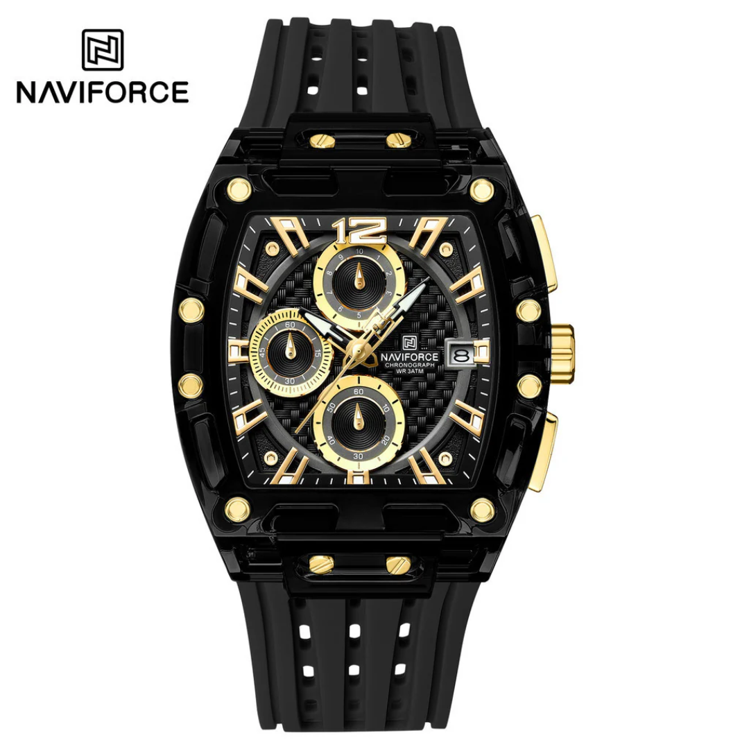 Naviforce Goma cronógrafo transparente NF7105