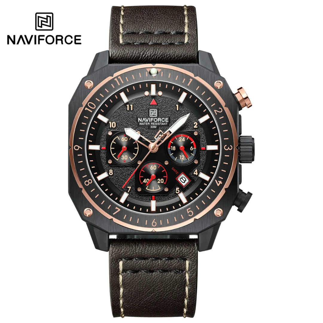 Naviforce Cuero Cronógrafo Ref NF8057