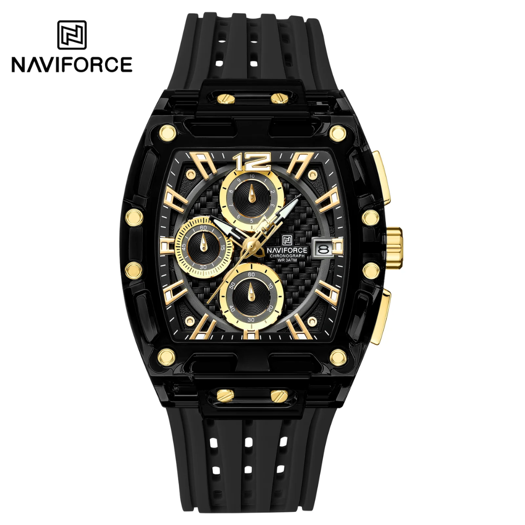 Naviforce Goma cronógrafo transparente NF7105