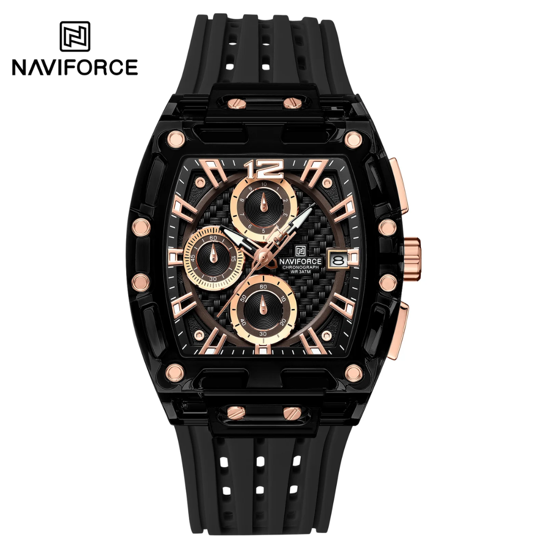 Naviforce Goma cronógrafo transparente NF7105