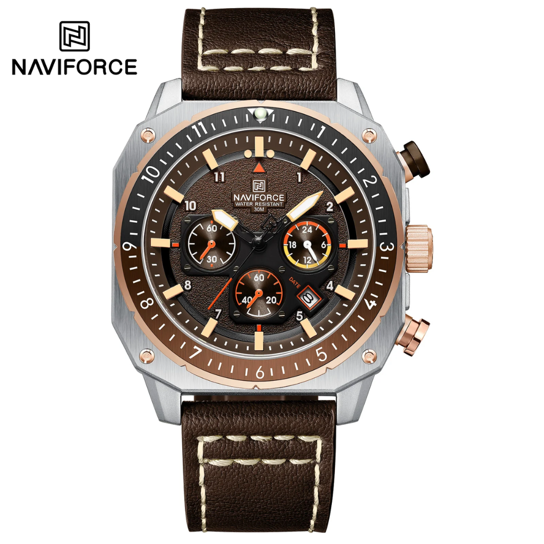 Naviforce Cuero Cronógrafo Ref NF8057