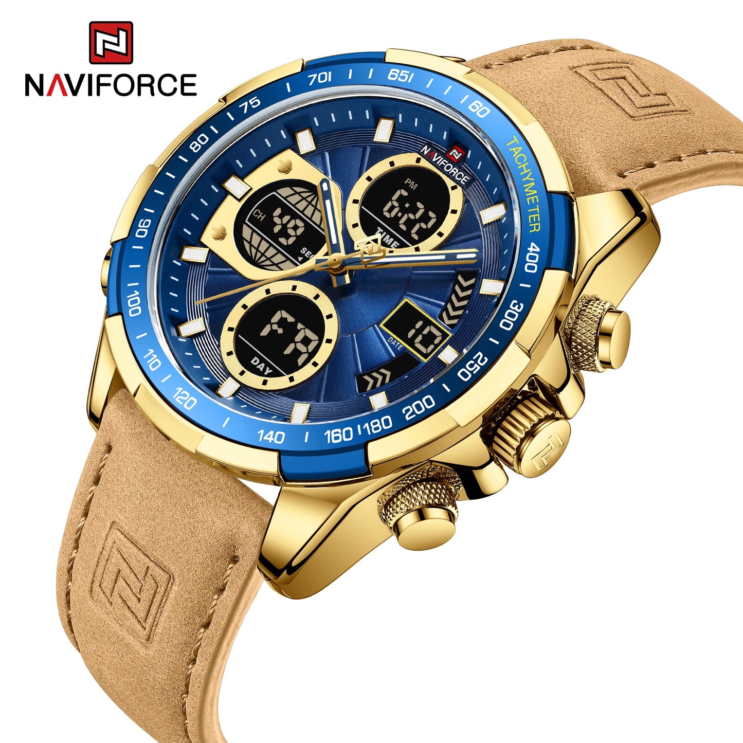 Naviforce Cuero Doble Hora Ref NF9197L