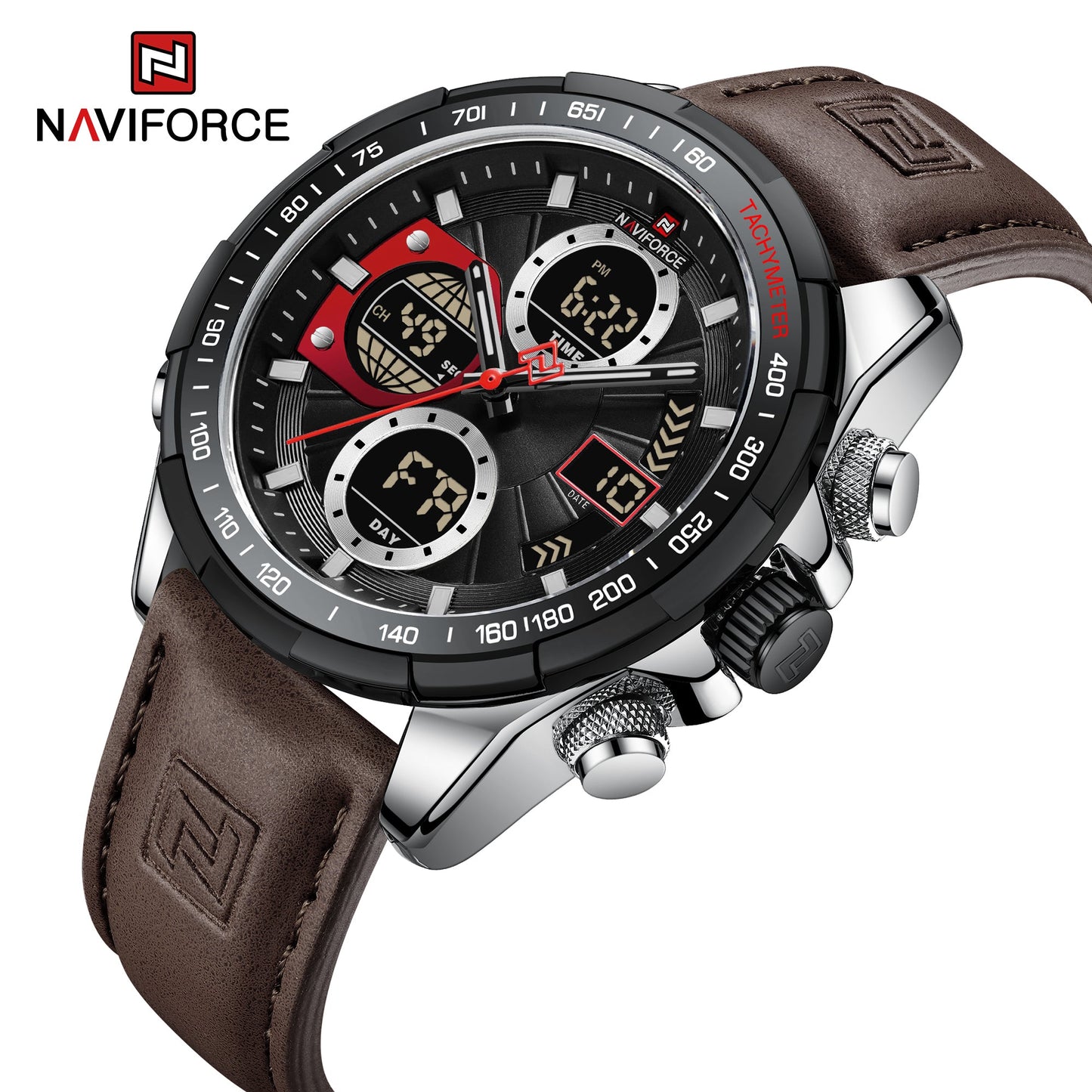 Naviforce Cuero Doble Hora Ref NF9197L