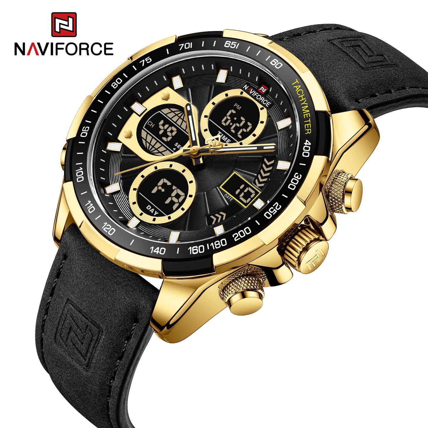 Naviforce Cuero Doble Hora Ref NF9197L
