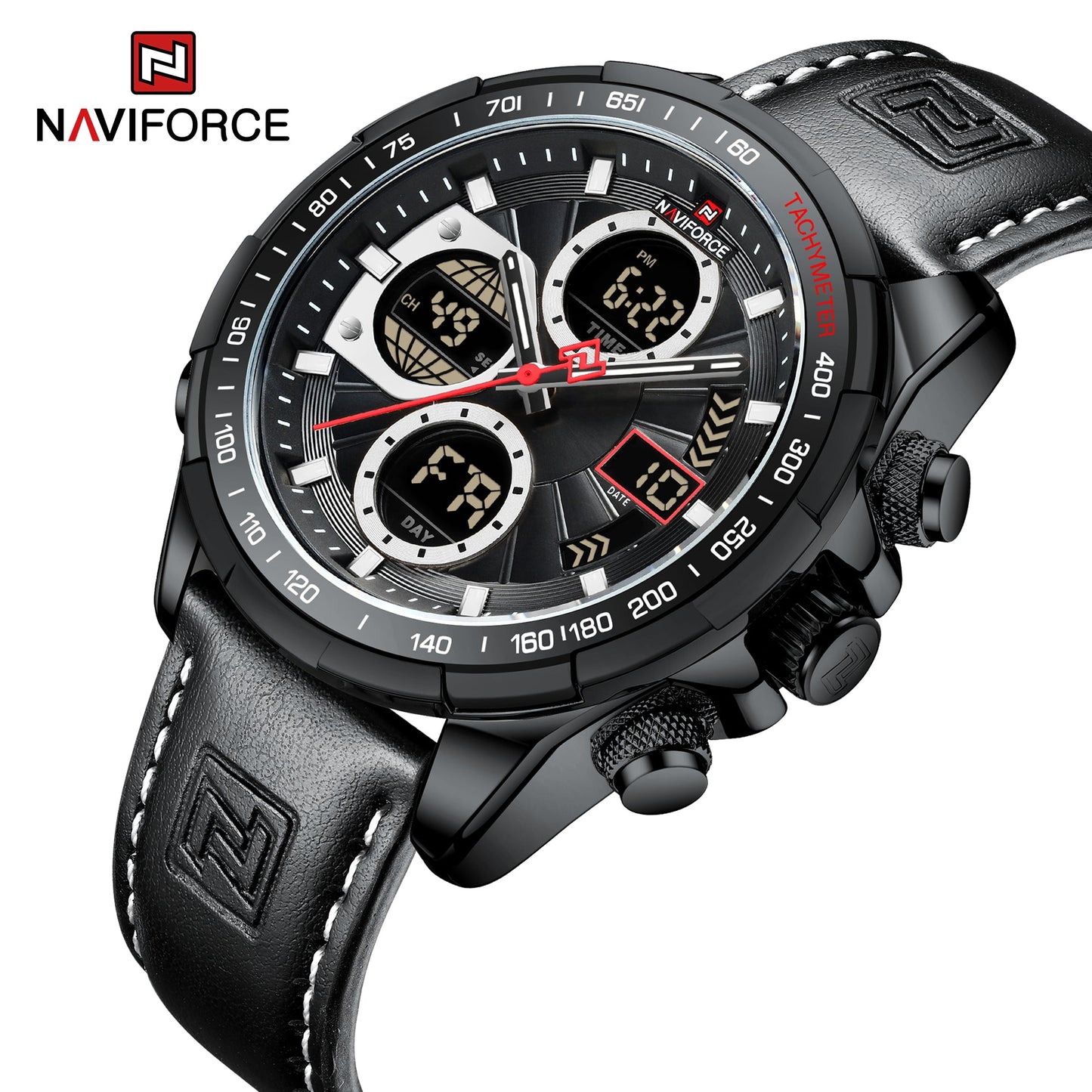 Naviforce Cuero Doble Hora Ref NF9197L