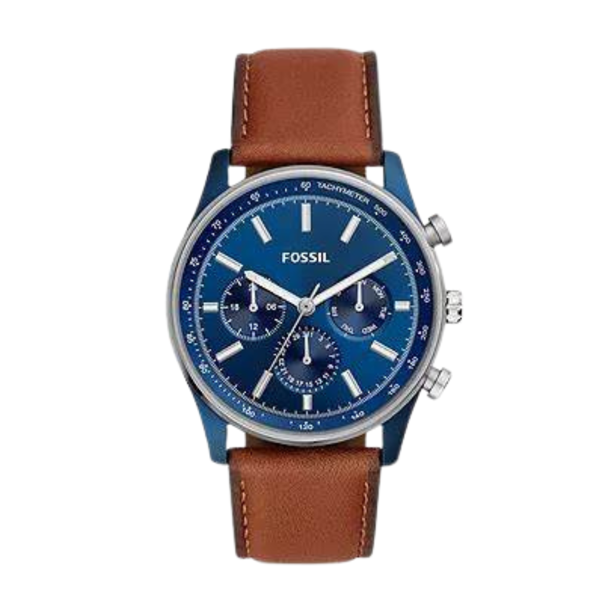 FOSSIL CUERO NEGRO GRONOGRAFOS GRANT CUARZO HOMBRE REF- BQ2512