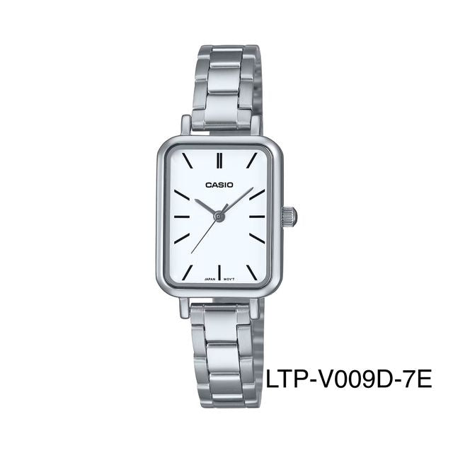 CASIO ACERO PLATEADO  CUADRADO DAMA  REF: LTP-V009D-1EUDF