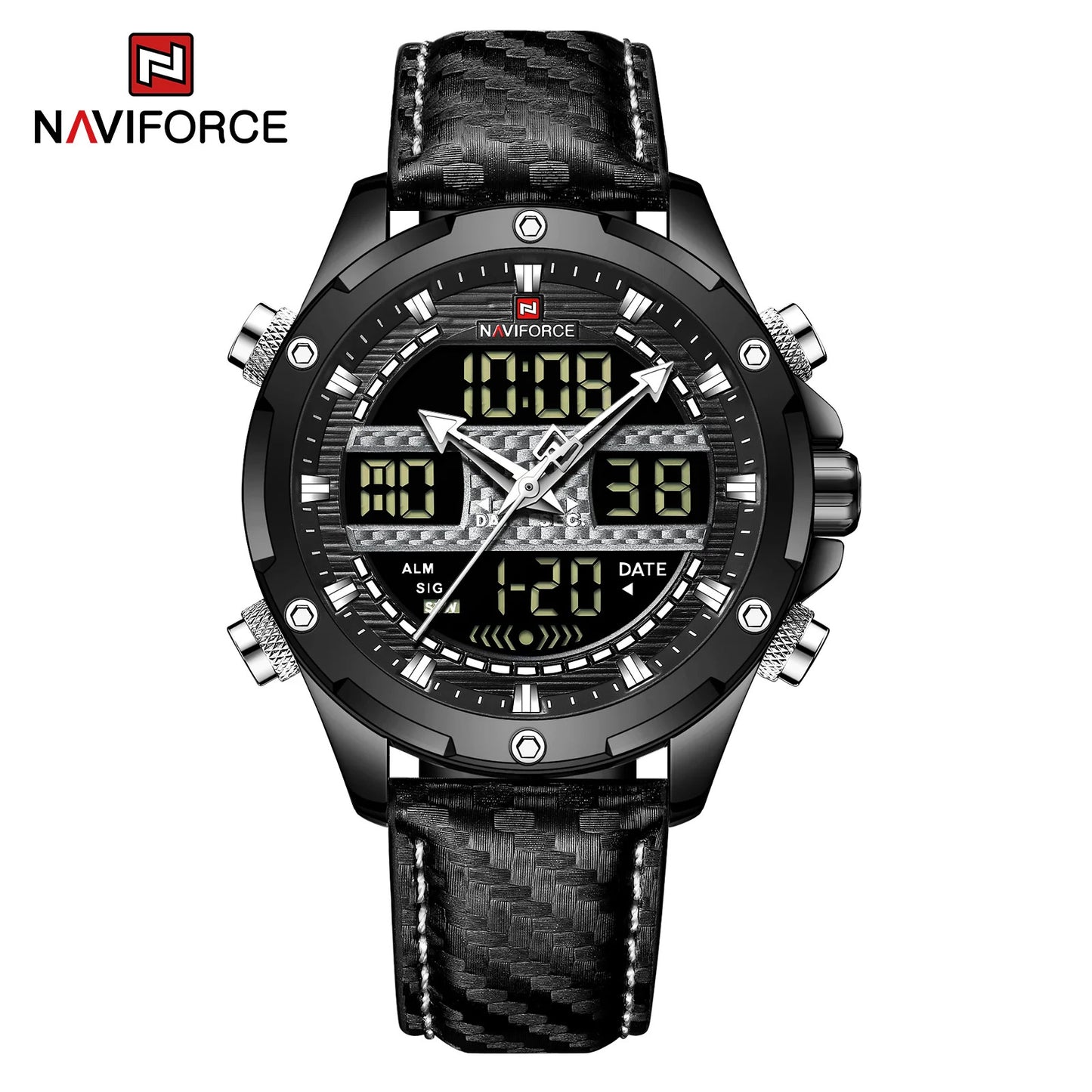 NAVIFORCE DOBLE PULSO  HORA REF  NF 9194