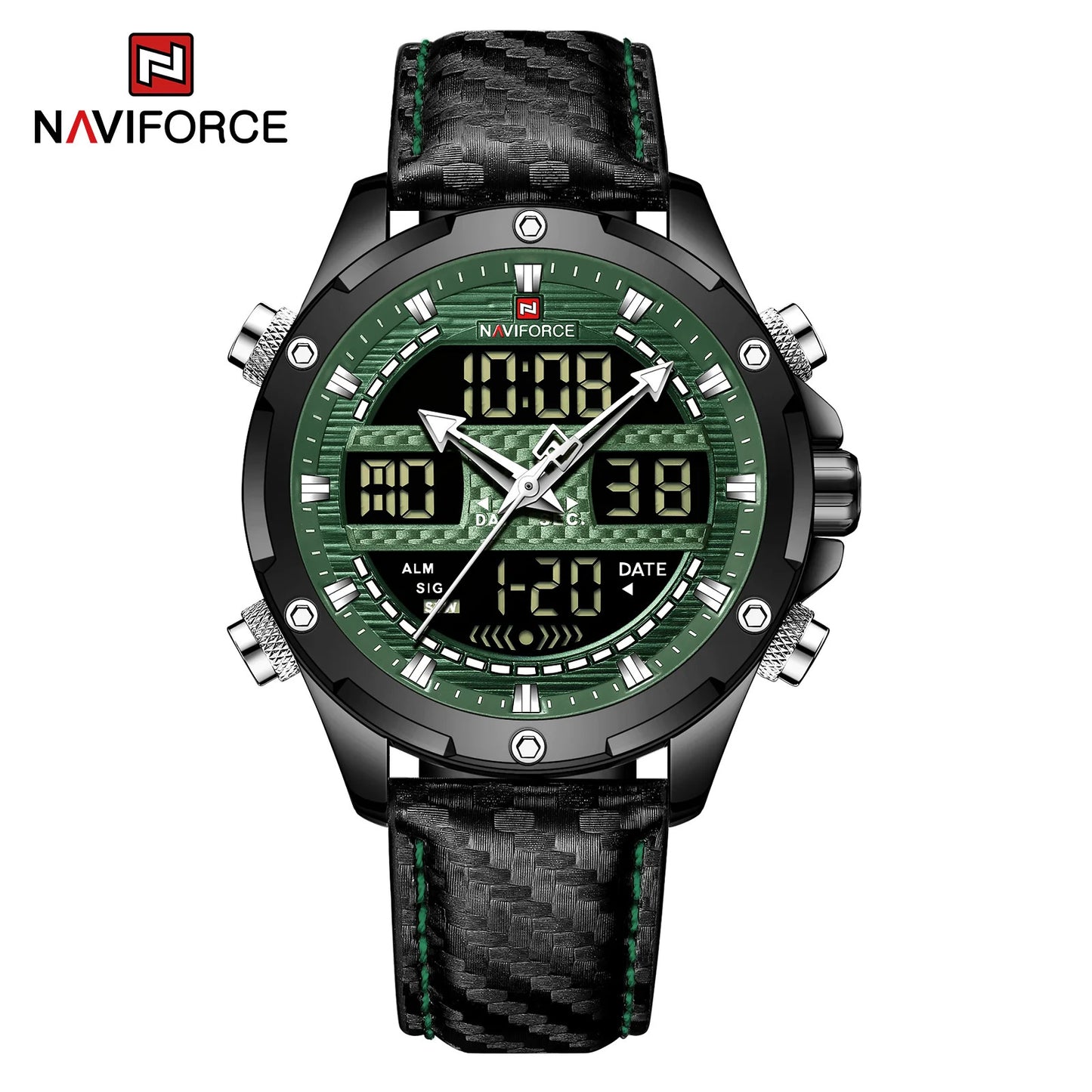 NAVIFORCE DOBLE PULSO  HORA REF  NF 9194