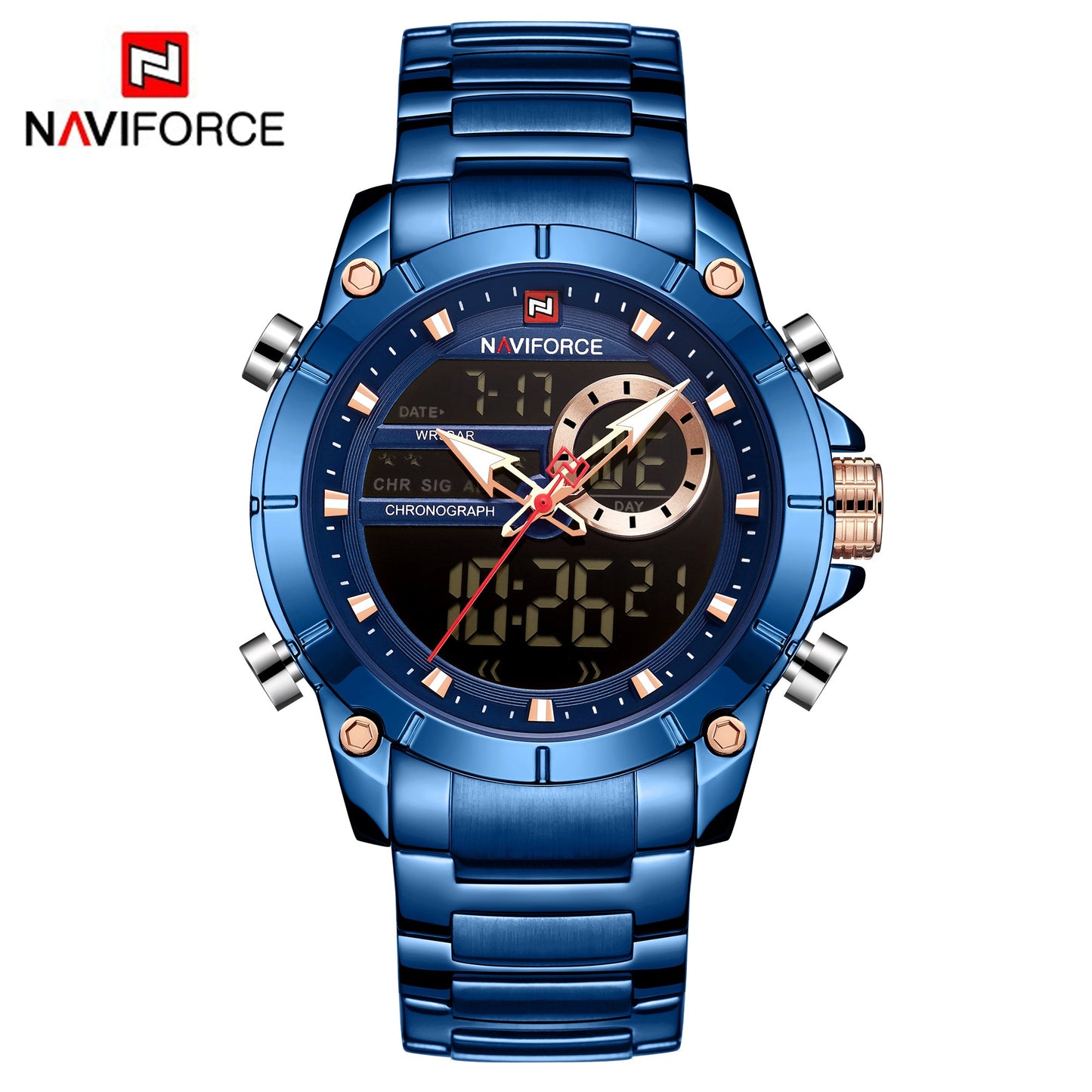 Naviforce Acero Doble Hora Ref NF9163M