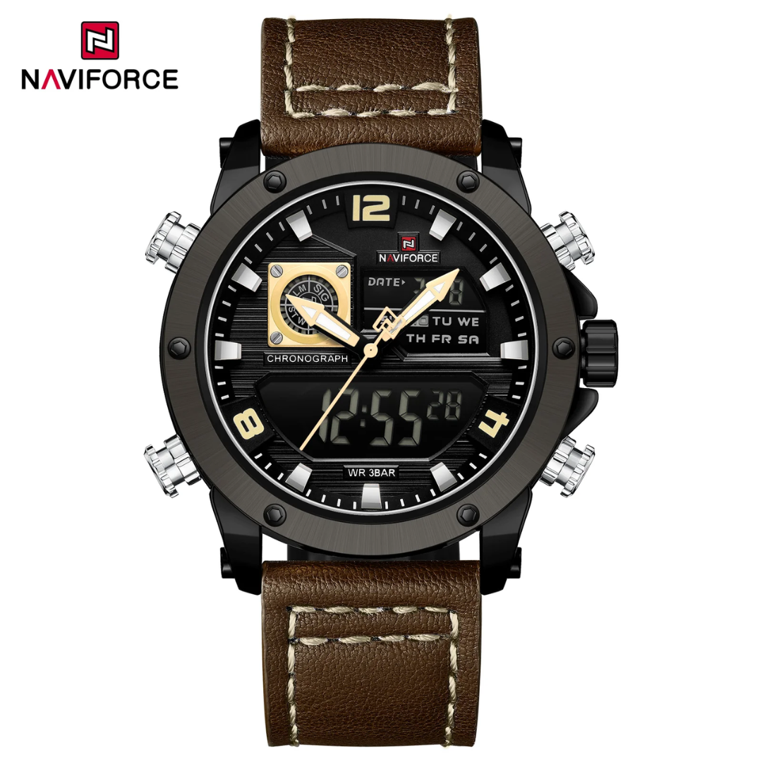 Naviforce Cuero Doble Hora Ref NF9236