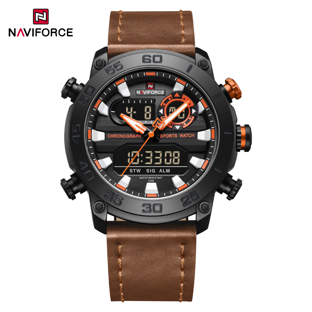Naviforce Cuero Doble Hora Ref NF9235