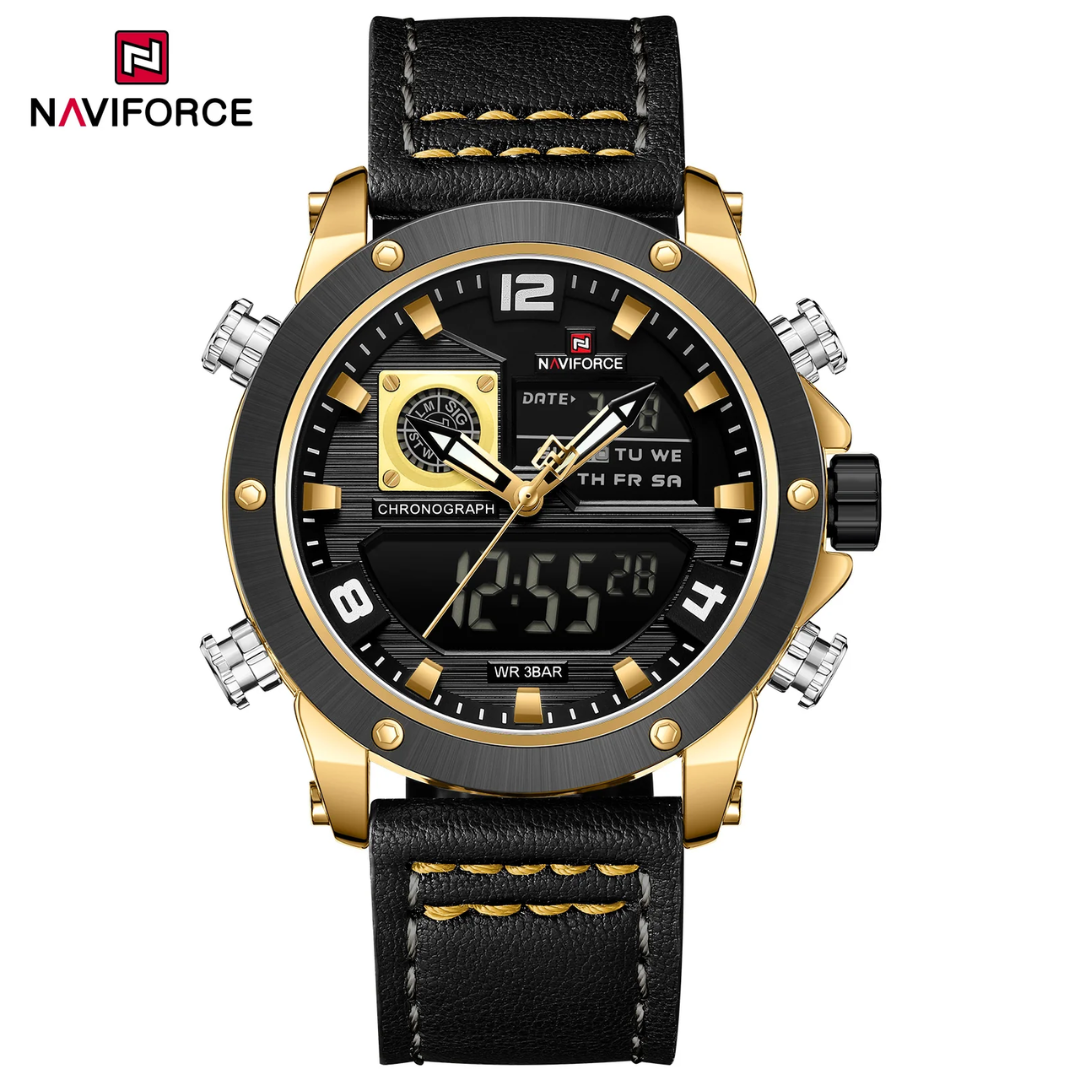 Naviforce Cuero Doble Hora Ref NF9236