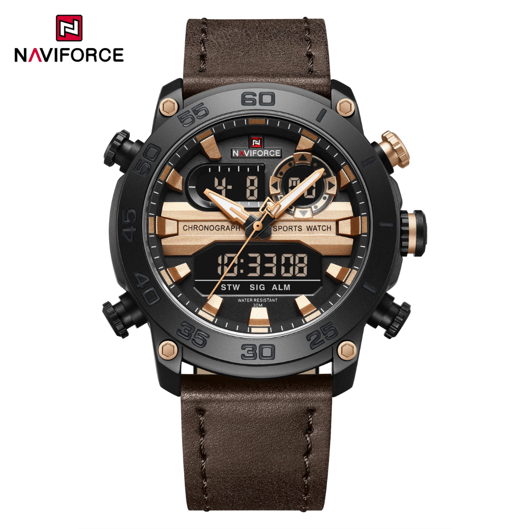 Naviforce Cuero Doble Hora Ref NF9235