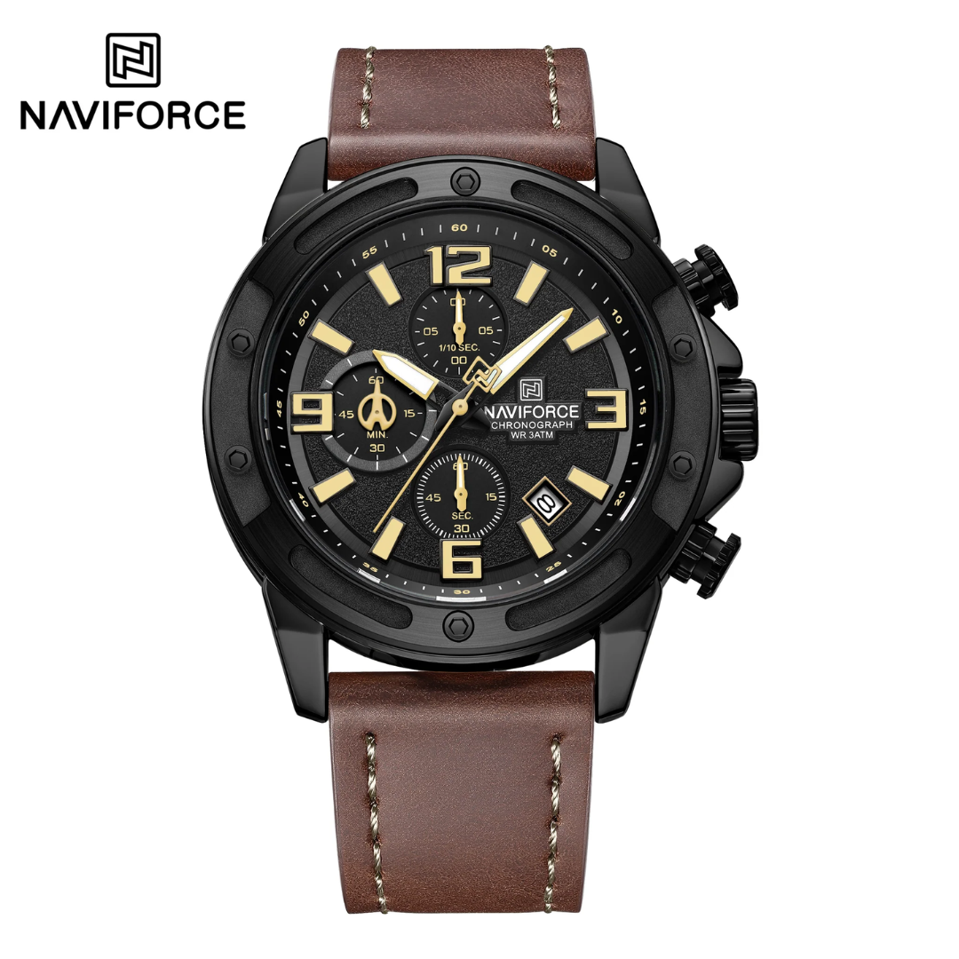 Naviforce Cuero Cronógrafo Ref NF8074