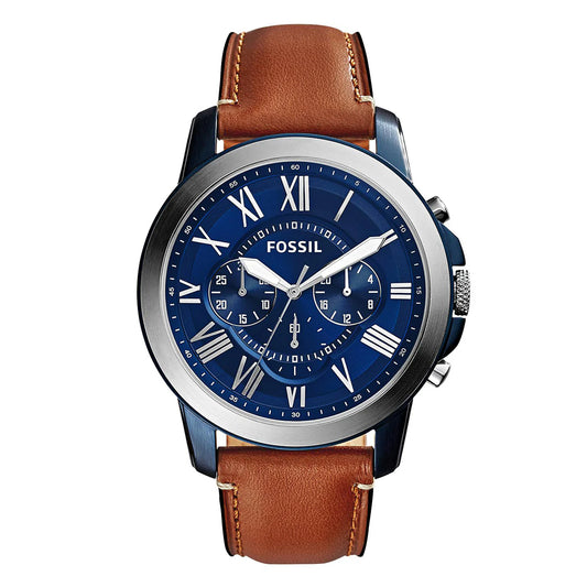 FOSSIL CUERO CAFE   REF GRANT  CUARZO HOMBRE REF  - FS5151