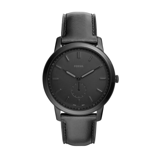 FOSSIL HOMBRE MINIMALIST CUERO  NEGRO REF FS5447