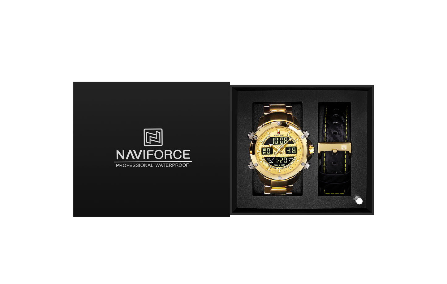 NAVIFORCE DOBLE PULSO  HORA REF  NF 9194