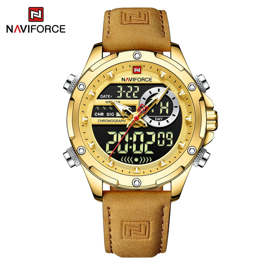 Naviforce Cuero Doble Hora Ref NF9208L