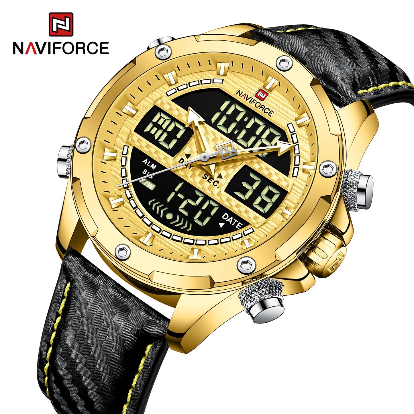 Naviforce Cuero Doble Hora Ref NF9194