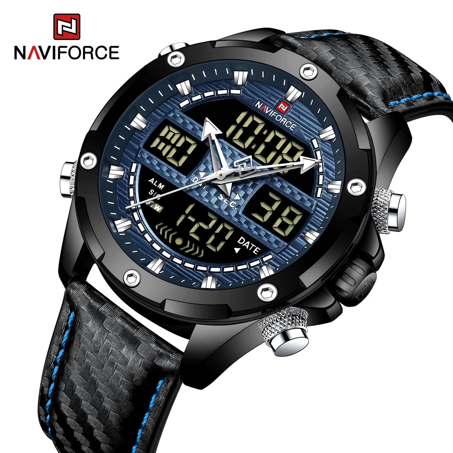 Naviforce Cuero Doble Hora Ref NF9194