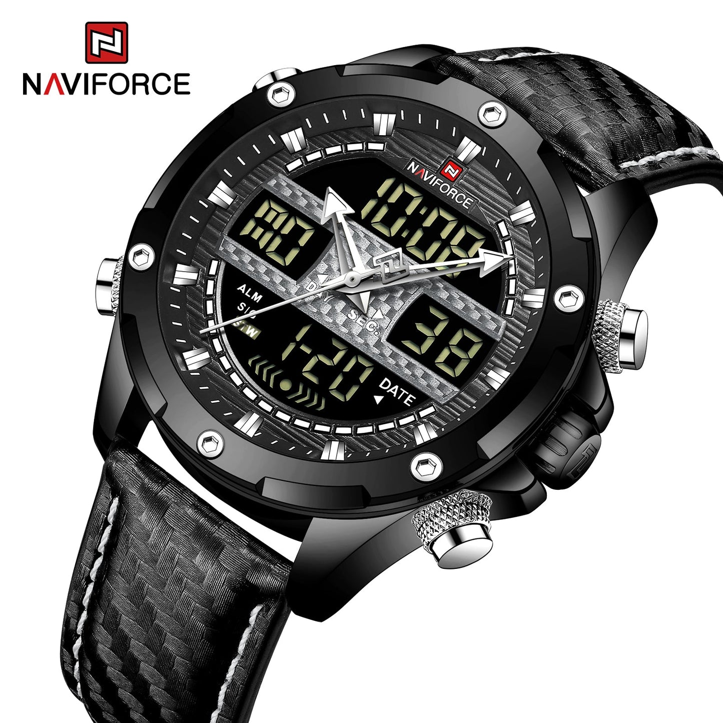 Naviforce Cuero Doble Hora Ref NF9194