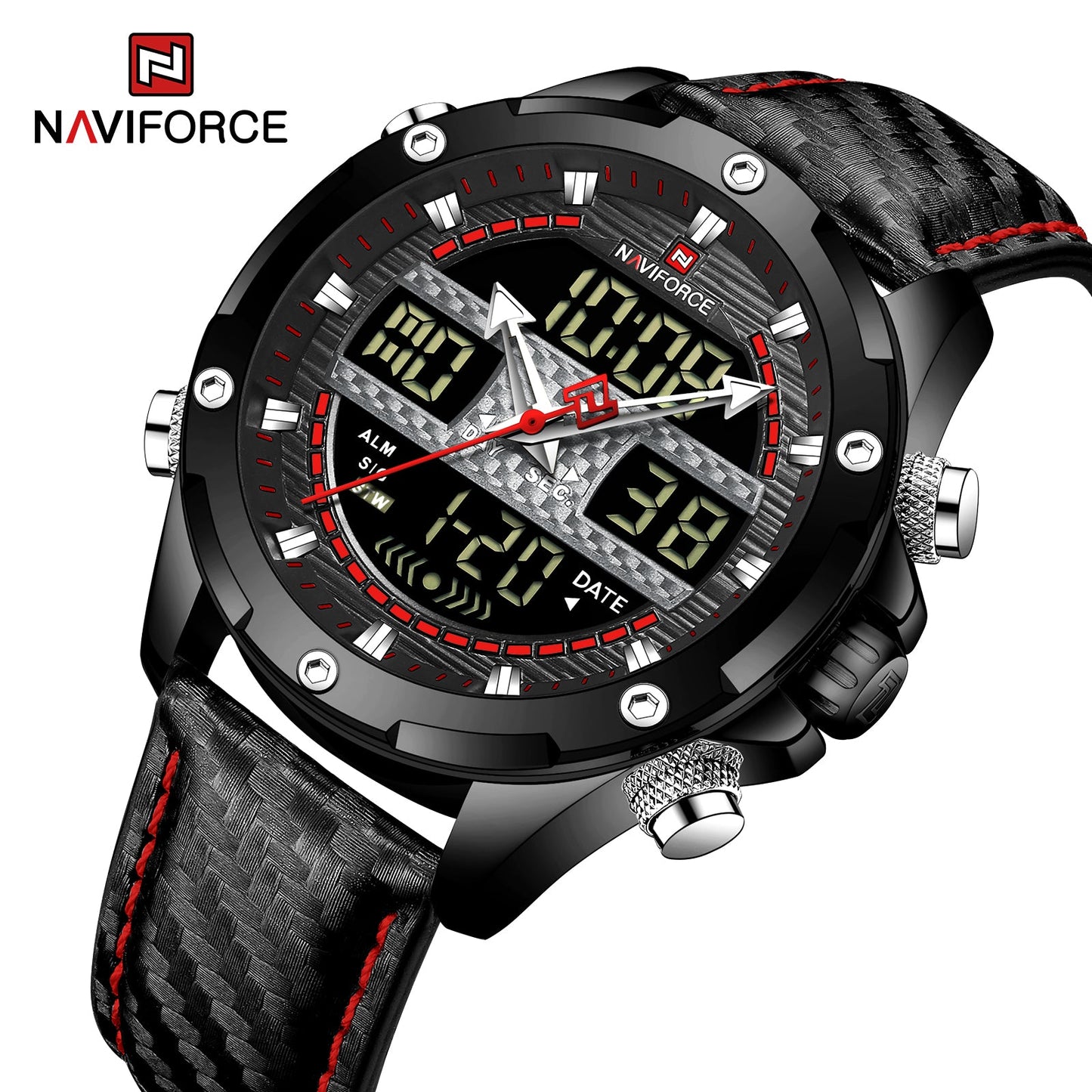 Naviforce Cuero Doble Hora Ref NF9194