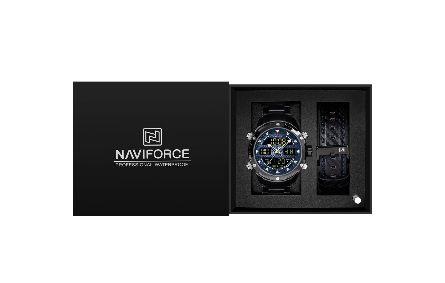 NAVIFORCE DOBLE PULSO  HORA REF  NF 9194