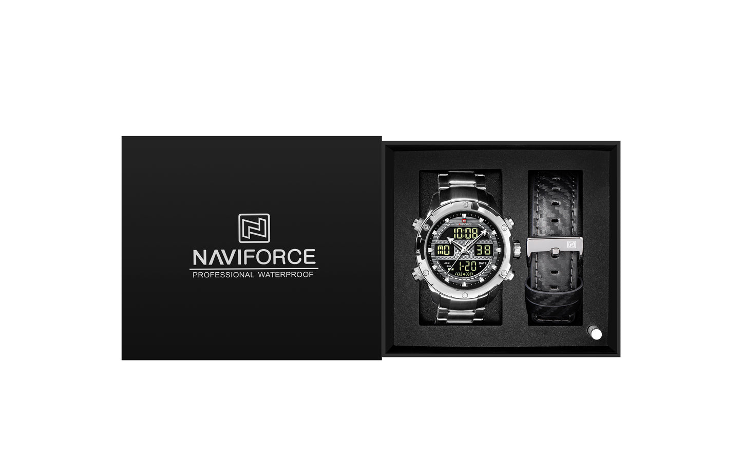 NAVIFORCE DOBLE PULSO  HORA REF  NF 9194