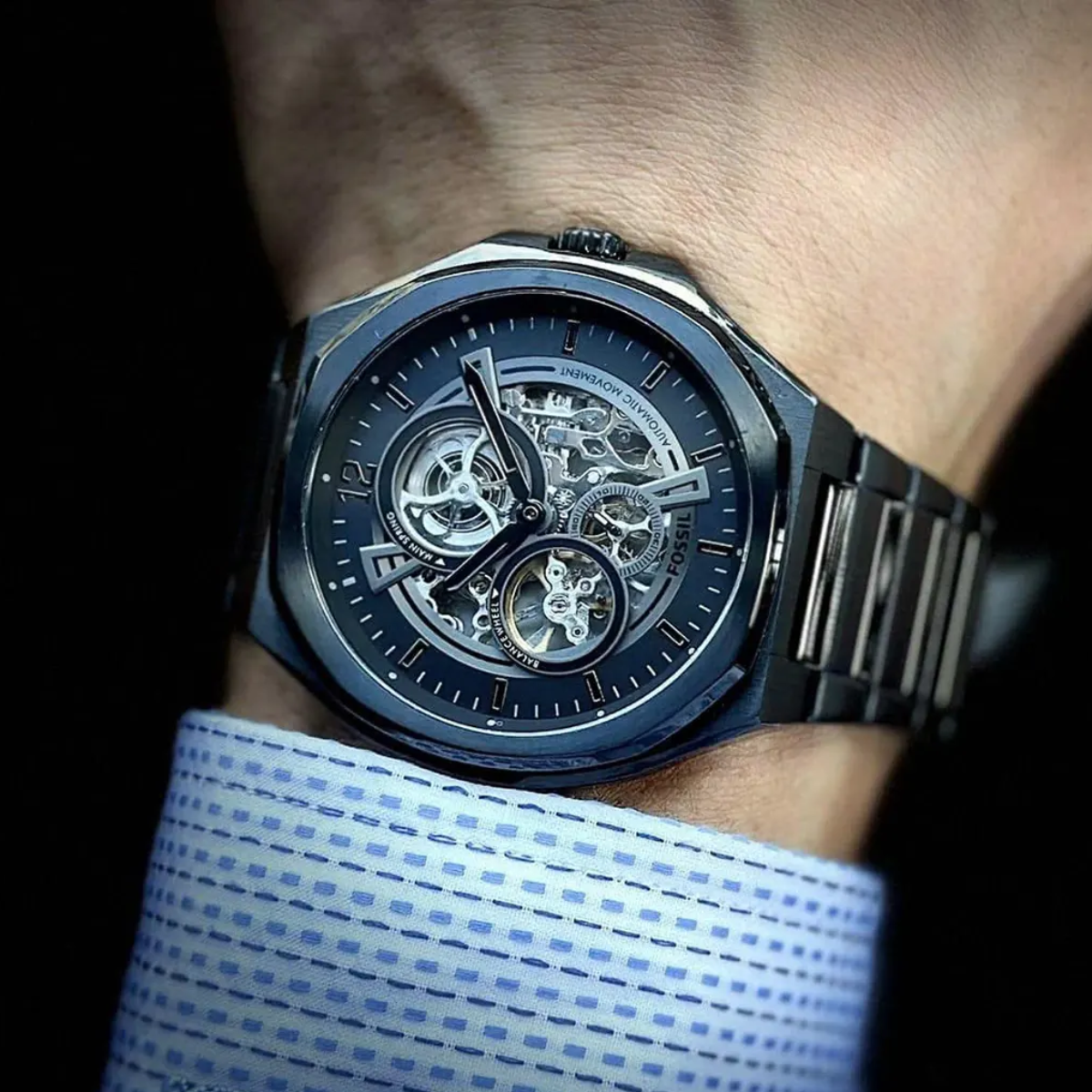 FOSSIL ACERO AUTOMATICO EVANSTON  HOMBRE REF- BQ26211