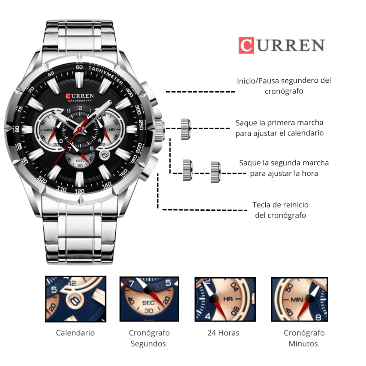 CURREN ACERO HOMBRE REF M-8363