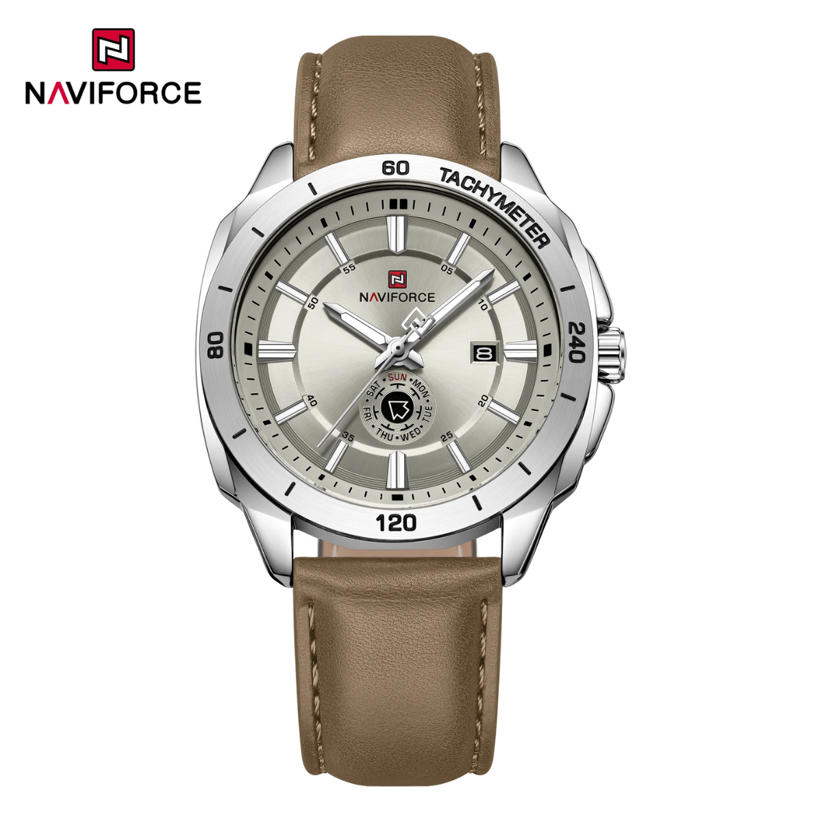 Naviforce Análogo Calendario Cuero  Ref NF9269
