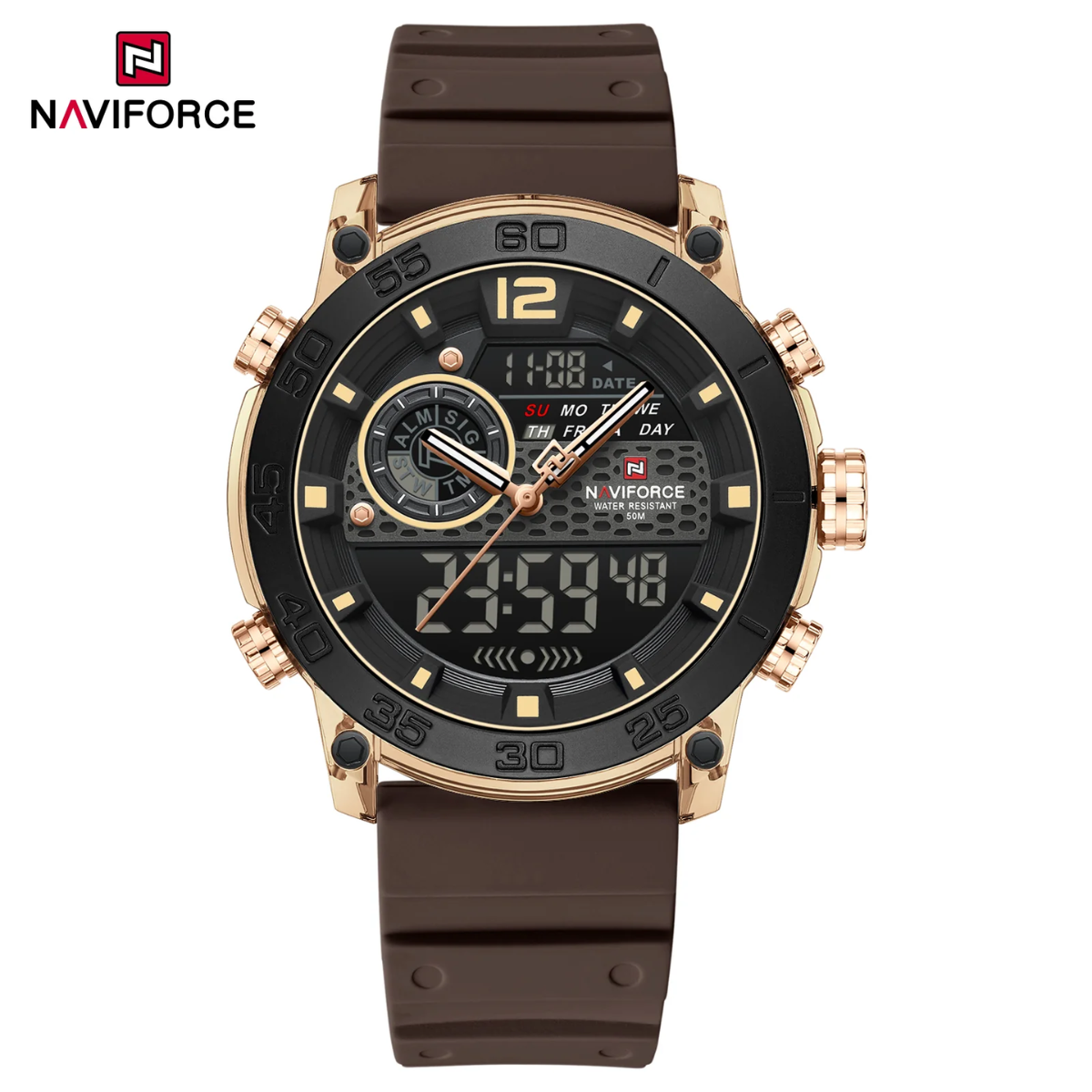 Naviforce Goma Doble Hora Hombre Ref NF6104
