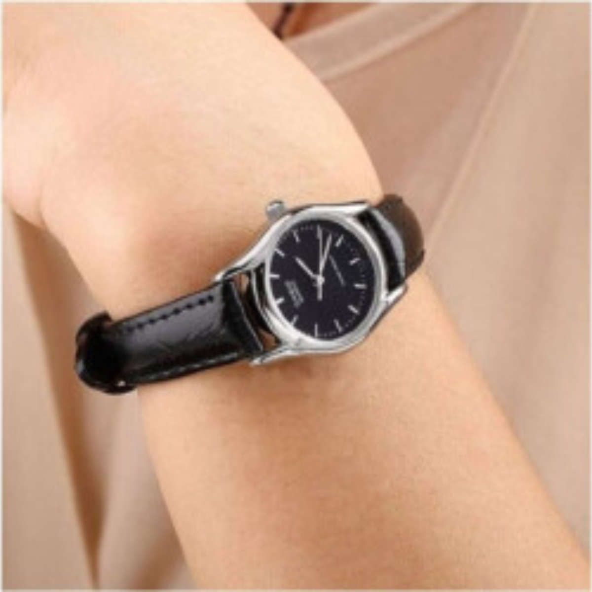 CASIO CUERO  DAMA REF: LTP-1094E-1ARDF -NEGRO