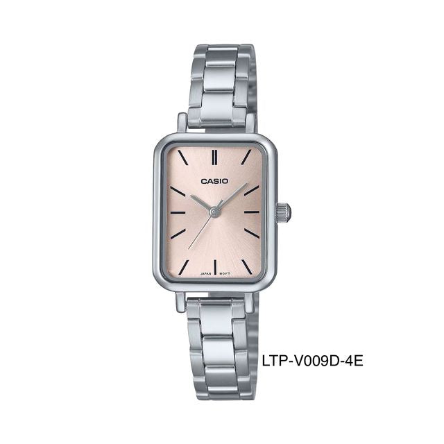 CASIO ACERO PLATEADO  CUADRADO DAMA  REF: LTP-V009D-1EUDF