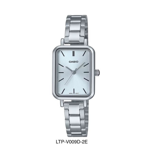 CASIO ACERO PLATEADO  CUADRADO DAMA  REF: LTP-V009D-1EUDF